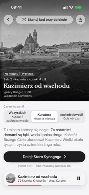 Ekran po zeskanowaniu znaku: Kazimierz od wschodu, zdjęcie Ignacego Kriegera z 1870 roku